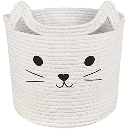 Bigepige Cesto Ropa Sucia, Cesto Juguetes Infantil, Cesta Organizadora Bebe Almacenaje Juguetes Organizador Baño Gatos Decoracion Habitacion