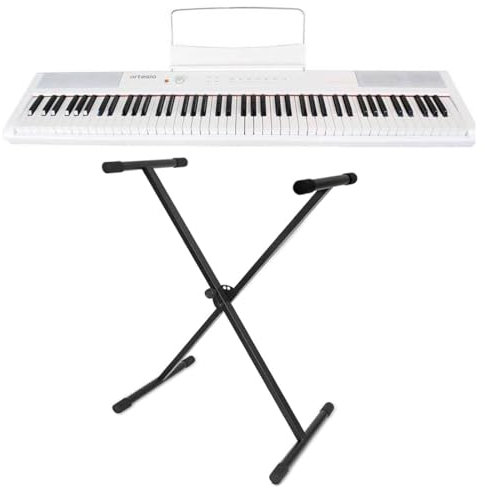 Artesia Performer Stage-Piano in Weiss + keepdrum Keyboard-Ständer