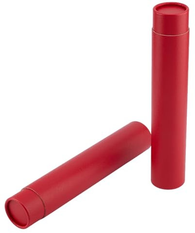 SUPERFINDINGS 2 STK. Papier Poster Rolle 35x6.5cm Zeichenversandröhre Rote Bauplan Aufbewahrungsröhre Kalligrafie Malröhre Zum Aufbewahren von Papierkunst Karten Dokumenten