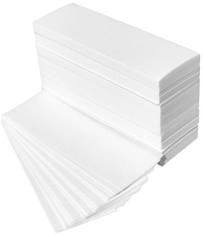 100 Stück Vliesstreifen für Warmwachs und Zuckerpaste, Enthaarungsstreifen aus Vlies für Beine Achsel Arme Intimbereiche Körper Gesichthaarenfernung Wachsstreifen（3.8 x 10cm）