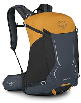 Osprey Hikelite 28L Durable Hiking Backpack - Travel Daypack with Rain Cover for Men and Women, Tungsten Yellow