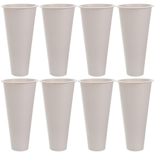 SHINEOFI Jarrón Conmemorativo de Plástico Blanco para Cementerio Gran Depósito de Agua y Reutilizable, Soporte para Flores Funerarias en Tumbas y Entierros