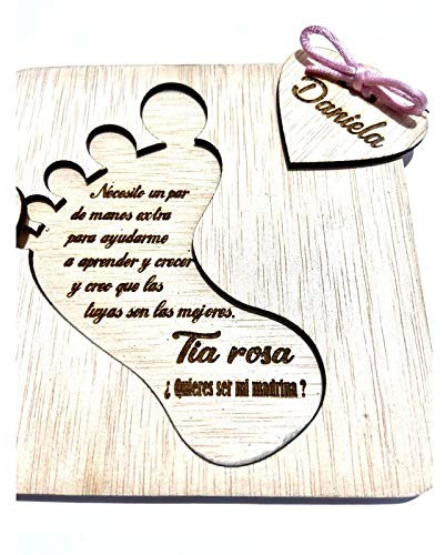 Regalo personalizado para pedida Quieres ser mi madrina o padrino - Regalo padrinos y madrinas personalizado
