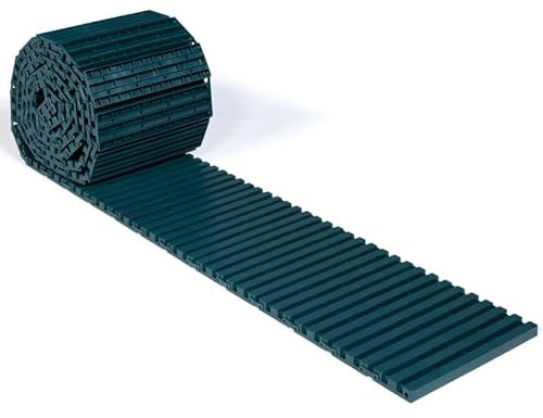 IDMarket - Chemin de Potager 5M déroulable en Plastique Vert pour Jardin