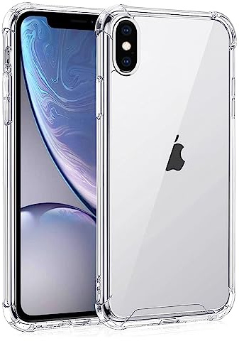 Whioltl Coque pour iPhone X et iPhone XS, Transparente Silicone TPU Bumper Housse Case Cover, Anti-Jaunissement & Anti-Rayures, Dos Rigide Transparent - HD Clair Étui de Protection