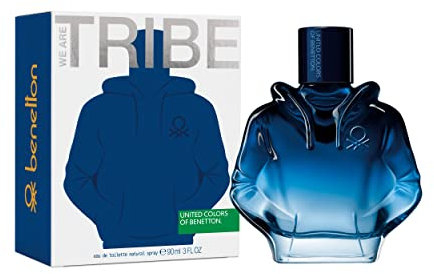 United Colors of Benetton We Are Tribe, EDT für Herren – Langanhaltend – Junger, moderner, sportlicher und legerer Duft – Lavendel-, Holz-, Amber- und fruchtige Noten – Ideal für tagsüber – 90 ml