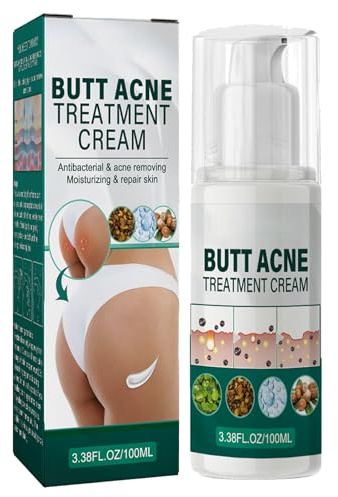 KOAHDE Crème Nettoyante Acné Fesses et Cuisses,Crème pour les Boutons des Fesses Nettoyage,Crème Dissolvant de Boutons pour les Fesses,100ML,1PC