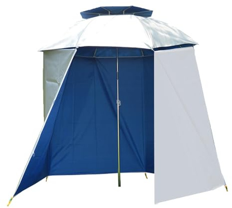 Portable Umbrella Shade for Sports and Fishing | Waterproof Semi-Circular Umbrella Tent with UV Protection | Lightweight Fishing Parasol with Surround Cloth for Sun and Rain Safety