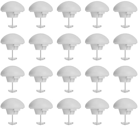 uxcell 24Pcs Duvet Pin Duvet Clips, Mushroom Cotton Quilt Cover Pin Clips Comforter Button Fastener for Quilts Blanket Cushions Curtains, Light Gray