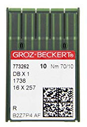Groz-Beckert 10er Packung Nähnadeln (Ganzes Sortiment) (Auswahl) (DBx1 | Rundkolben und Rundspitze | Nm. 70/10)