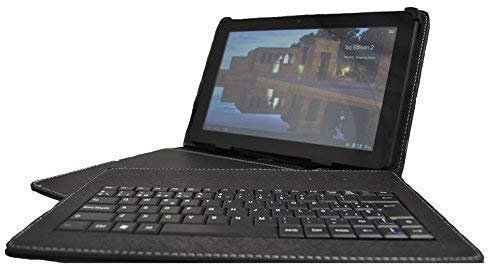 theoutlettablet® Funda con Teclado extraíble en español (Incluye Letra Ñ) para Tablet 10 Pulgadas 3G Dual SIM - TOSCIDO K108 de 10.1 Pulgadas HD - Color Negro