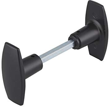 THIRARD - Paire de Boutons pour Porte d'Entrée - Acier - Usage Pratique - Carré 6 x 110 mm - Finition Noire Élégante - Conçue pour Portes jusqu'à 70 mm