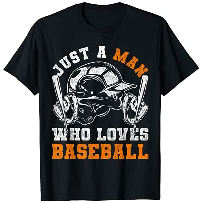 Baseball Bat Helmet Baseball Player Men Boys Sport Baseball T-Shirt