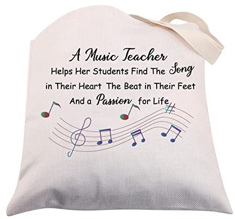 Musiklehrer Geschenke Musik Lehrer Tasche Make-up Kosmetiktasche Musiklehrer Wertschätzung Geschenke für Frauen Musiklehrer Reise Kulturbeutel Bleistift Beutel, Geschenktasche für Musiklehrer,