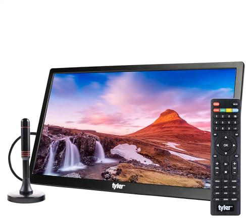 Tyler 13 Portable TV LCD Monitor Battery Powered Wireless Capability HD-TV, HDMI, SD Slot, USB, RCA, AC/DC, FM Radio, Car Charger, Remote Control, for Car & Traveling