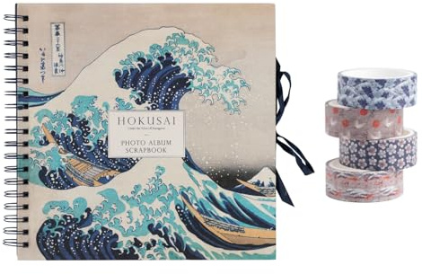 Album fotos Scrapbook + Set Washi tapes Hokusai