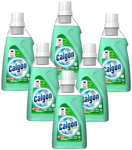 Calgon Hygiene+ Gel – Ablandador de agua antibacteriano para la lavadora (6 x 750 ml)
