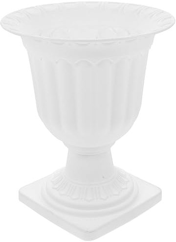 POPETPOP Roman Column Flower Pot Plastic Balcony Planter Detachable Urn Planter Wedding Centerpiece Vases Decorative Trophy Planter Front Porch Succulent Container for Home