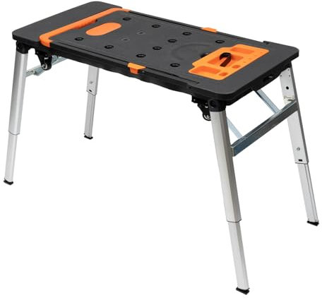 WDRENTOOL Établi de travail mobile multifonction 7 en 1, pliable, multifonction, poids maximum 150 kg, chariot de transport, table de travail
