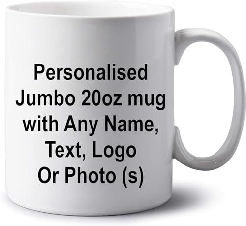 Personalised Jumbo 20oz Mug Extra Large Tea Coffee Big Mug Custom Name Cup for Men Women Novelty Birthday Christmas Work Gifts Photo Mug