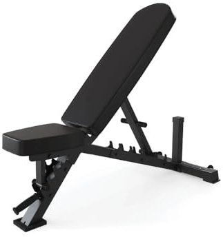 Atletica B4 Schrägbank | Fitness-Studio Qualität | Rückenlehne mit Metallplatte verstärkt | Langlebiger Mesh-Bezug | 8cm Dicke Polsterung | Klasse H Zertifiziert… Material Leder