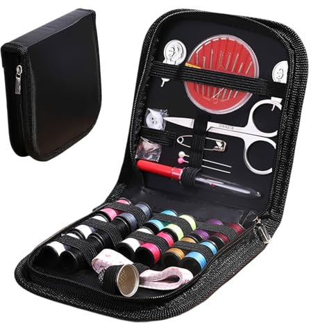 Kryzulax Nähset Reise,Nähzubehör Mini-Nähset,Reise Nähzeug,Enthält Nähgarn,Nadeln,Schere,nähzubehör,Knöpfe usw,für Erwachsene,Anfänger,Familien,Reisen und Notfälle