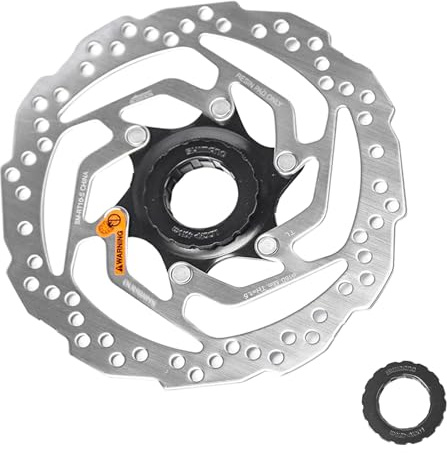 Yongness Rotore disco freno Center Lock per bicicletta compatibile con disco freno Shimano SM-RT10 Disco freno a disco da 180 mm con coperchio di bloccaggio, adatto per biciclette da strada, MTB, BMX