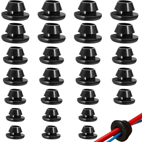 90 Stück Kabeldurchführung Gummi, Wasserdicht Gummi Silikon Abdeckkappen für Bohrlöcher, Geschlossene Gummistopfen für kabel zum Draht Und Kabelschutz 3mm, 4mm, 5mm, 6mm, 7mm, 8mm, 10mm, 12mm, 14mm