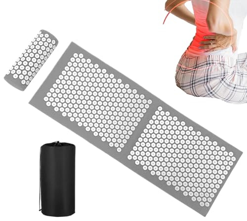 Massagematta – upprullad kompakt design, ergonomisk ryggmassör, bärbar resematta, inomhus utomhus avslappningstillbehör, hållbart bekvämt stöd, för familj vänner vuxna män kvinnor användning