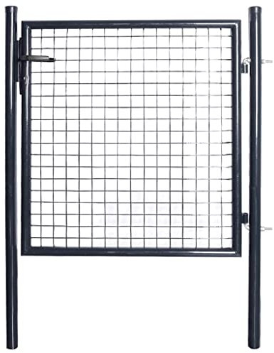 vidaXL Portail en Maille de Jardin Acier 85,5x100 cm Clôture Barrière Bordure