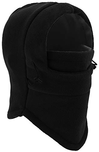 YQXCC Kids Winter Hats Balaclava Ski Mask Windproof Warm Adjustable with Fleece Lining Hat for Boys Girls Black
