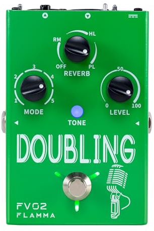 FLAMMA FV02 Vocal Pedal Processor Doubling Effects with Reverb Chorus Effects Support Multiple Vocal Modes 48V Phantom Power