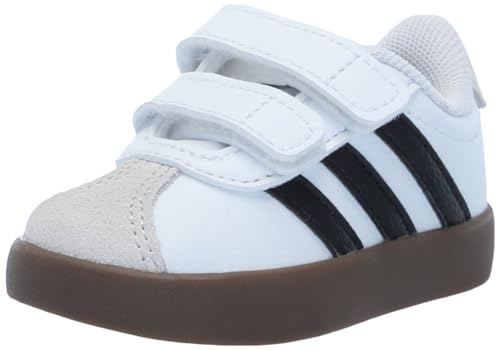 adidas Unisex-Kids VL Court 3.0, White/Black/Grey, 8K