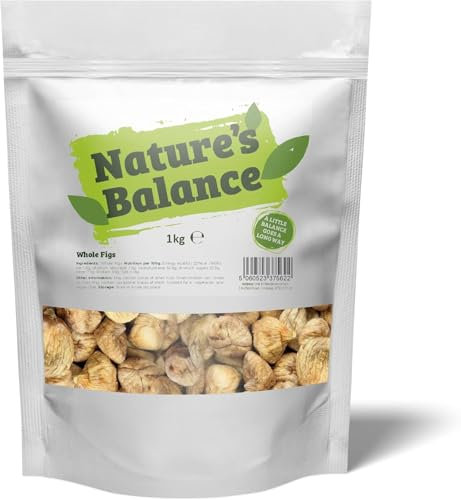 Natures Balance Sun Dried Figs 1kg - Turkish Angir Variety Ready to Eat Dried Fruit