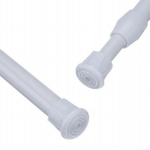 Tringle à rideau télescopique extensible sans perçage pour rideaux, cuisine, placard, aucun outil nécessaire (60 à 110 cm)