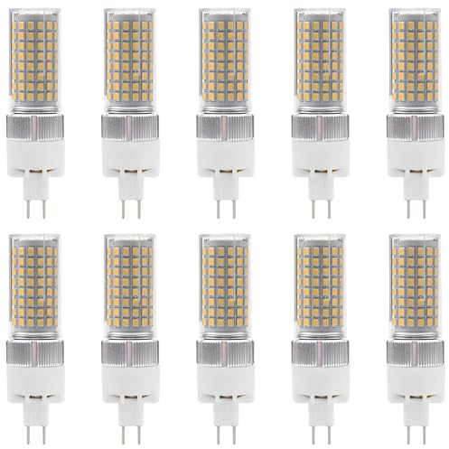 PAZWAHF Bombilla LED Regulable G8.5 de 16 vatios, 1600 lúmenes, Bombilla LED de maíz con Base de cerámica de Dos Pines G8.5 (Equivalente a halógenos de 160 vatios), Brillo Ajustable 10% -100%