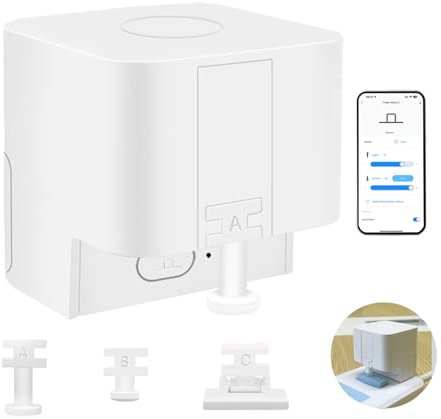 Smart Switch Toggle - Fingerbot Plus Smart Button Pusher Upgrade mit Touch-Steuerung,Kompatibel mit Smart Life App und Tuya BLE Hub für Alexa, Google Home und Timer-Steuerung