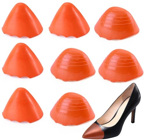 4 paia di inserti per scarpe larghe, inserti per dita di mezza taglia per scarpe troppo grandi e strette, imbottitura per cuscino per dita, solette riduttori per uomini e donne, tacco alto più piccolo