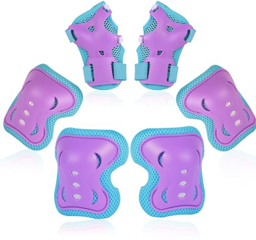 Kids/Youth Knee Pads Elbow Pad Wrist Guards Protective Gear Set, for Child Roller Skates, Cycling Bike, Skateboard, Inline Skatings, Scooter Riding, BMX bike, And Other Outdoor Sports Activities
