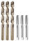 sourcing map Tap and Drill Bit Set, 3pcs M12 x 1.75 Metric Straight Flute Thread Screw Taps & 3pcs 10.2mm Twist Drill Bits, Uncoated/Roasted Yellow HSS-6542/M35 HSS-CO Tapping Threading Tool