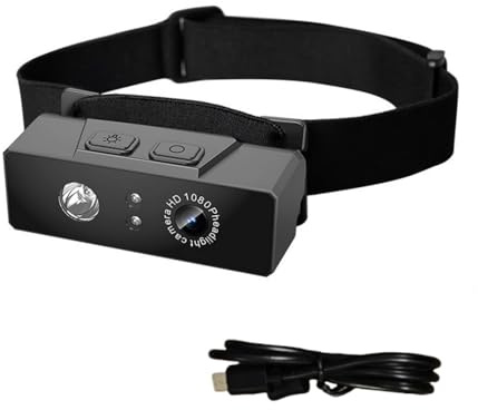 CHICHIYANG 1080P HD sportkamera med 3 W LED-ljus och pannlampa videobandspelare funktion smart sensor bärbar actionkamera