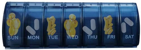 7 dagars Pill Box,7 Days Pill Box Pill Minder Tablet Planner | Dammtät för resor, dagliga mineraler, kosttillskott, tabletter, softgels, mediciner, bärbar veckovisare