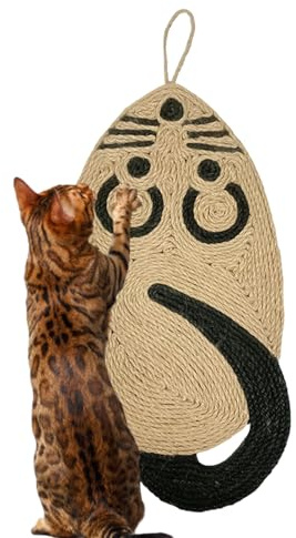Tavola Graffiante Per Gatti | Forma Di Topo In Sisal Naturale,Cuscinetti Graffianti E Protettore Mobili Per Gatti,Per Gattini Di Piccola Media E Grande Taglia Per Giocare Esercitarsi E Riposare
