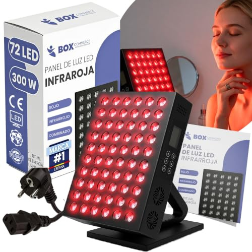 Panel Luz Roja e Infrarroja - Terapia Luz Roja para Dolor Articular, Muscular y Piel - Lampara Infrarrojos para Tratamiento Facial y Corporal en Casa