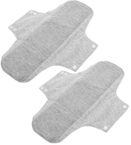 Mikinona 2 Compresas de Algodón para Incontinencia Femenina Posparto, Protectores Diarios Lavables Ultradelgados Protección Nocturna para Nuevas Madres
