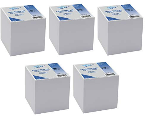 WEDO 5X Zettelbox Ersatzpapier weiß