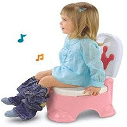 YORKING Baby Potty Toilet Training Seat with Sounds Lavatory Potties Potty Training Mom Helper Pink for Boys and Girls to Encourage Practice and Reward