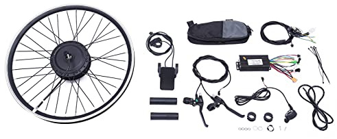 EurHomePlus Kit di conversione per bicicletta elettrica da 27,5, 500 W, con display LCD, per retrofit della ruota anteriore