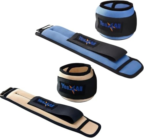 Yes4All Combo Hand- och ankelvikter (1 pund + 0,9 kg) med justerbar rem – för jogging, gymnastik, aerobics