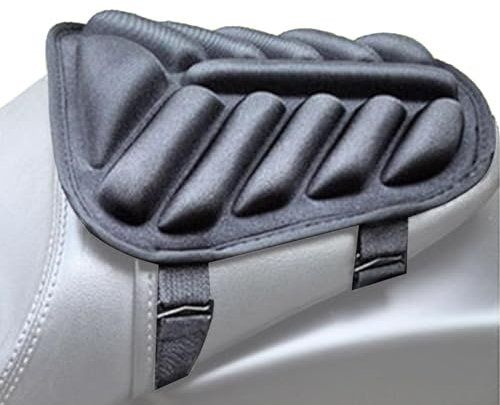 Motorrad-Sitzkissen, rutschfest, Schaumstoff, Motorradsattel, bequemes Luftkissen für Motorrad, für lange Reisen und Reisen (schwarz)